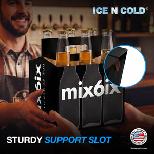 6pk Cardboard Carrier (X-Ray) 12oz Bottles & Cans | Made In USA ICE N COLD®