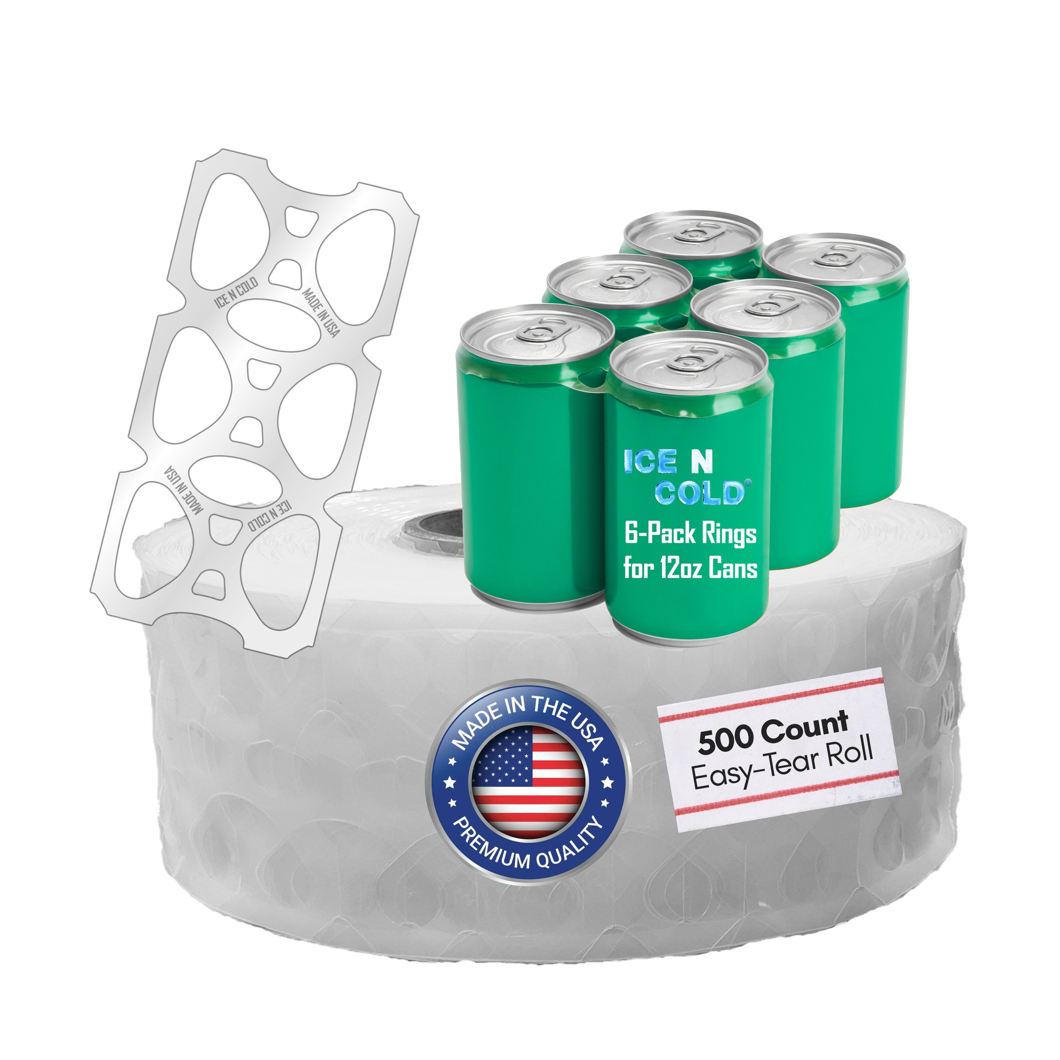 Ice N Cold Perforated Six Pack Rings | 500ct Roll