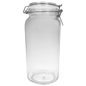 Airtight Glass Storage Jars with Clamp Lid – Food Storage Containers with Rubber Gasket Seal – Pantry & Kitchen Canisters for Dry Goods, Coffee, Sugar, Pasta – 0.4L to 4L Sizes Jay's Import & Export