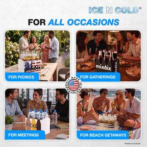 6pk Variety Pack Cardboard Carrier (Variety Pack) 12oz Bottles & Cans | Made In USA ICE N COLD®