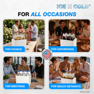 6pk Econo Pack Six Pack Cardboard Bottle Holder | Fits 12-16oz bottles | 140 Pack ICE N COLD®