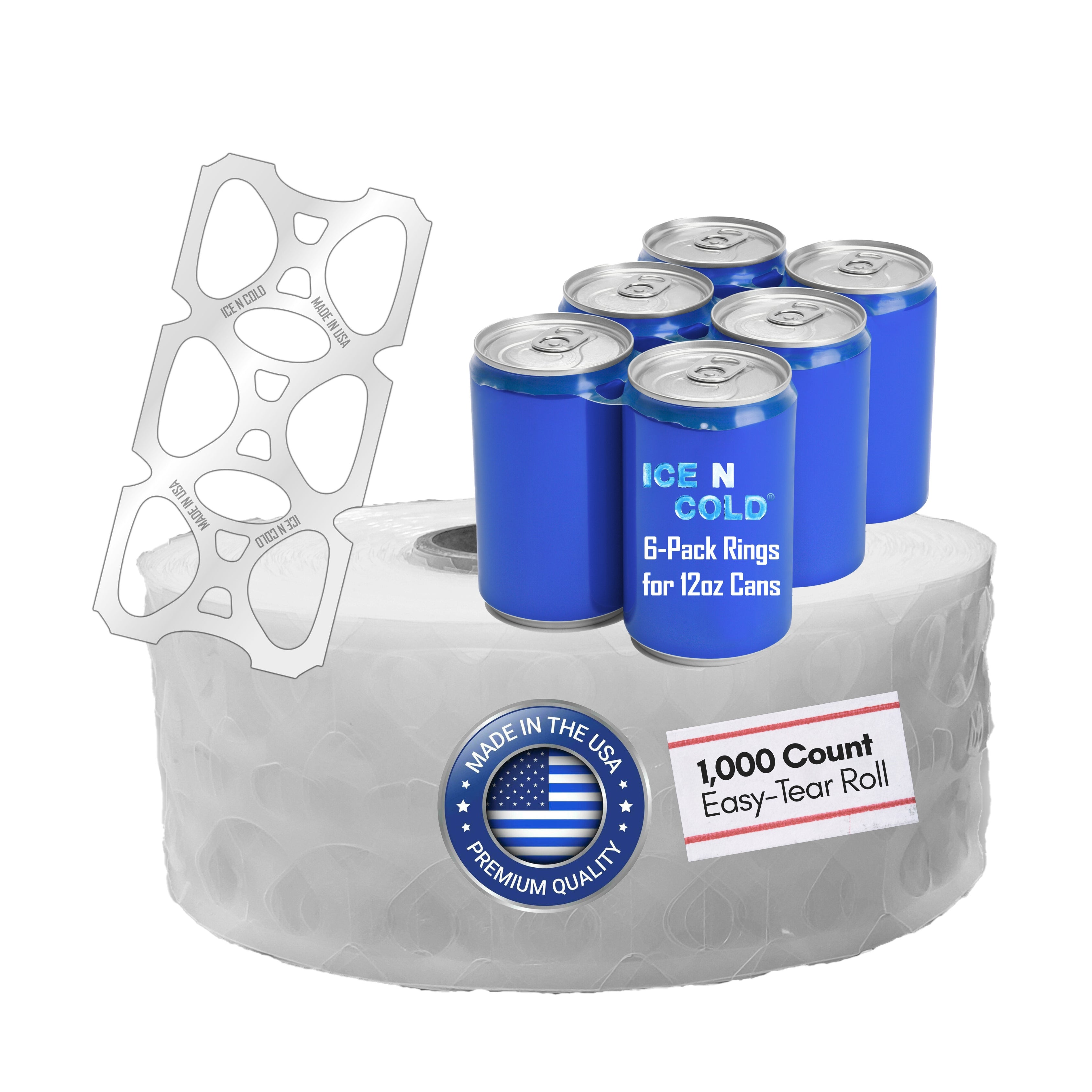 Ice N Cold Perforated Six Pack Rings | 1000ct Roll