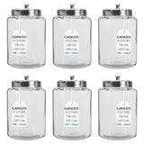 2-Liter, Half Gallon Glass Jar with Silver Steel Lid – for Kitchen, Pantry, & Laundry Items | Storage for Cookies, Flour, Pasta, Laundry Pods