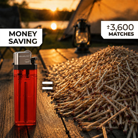 Solar Lite® Clear Lighters | 50ct | Bonus Free 5-Pack lighters Included with Every 50pk Purchase. ICE N COLD®