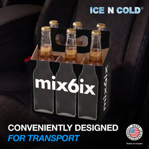 6pk Cardboard Carrier (X-Ray) 12oz Bottles & Cans | Made In USA ICE N COLD®