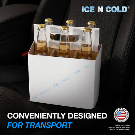ICE N COLD® Econo Pack Six Pack Cardboard Bottle Holder | Fits 12-16oz bottles | 140 Pack ICE N COLD®
