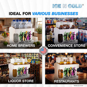 6pk Cardboard Carrier (Friday Feeling Die-Cut) 12oz Bottles & Cans | Made In USA C-Store Packaging