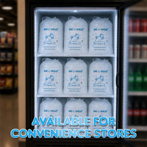 ICE N COLD® 8lb Ice Bags with Drawstring Closure | 37 mic Thickness | Portable Storage and Freezer Keeper