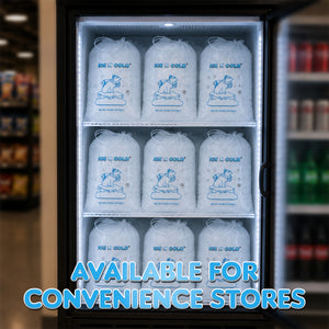 ICE N COLD® 10lb Ice Bags with Drawstring Closure | 41 mic Thickness | Portable Storage and Freezer Keeper