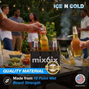 6pk Cardboard Carrier (X-Ray) 12oz Bottles & Cans | Made In USA ICE N COLD®