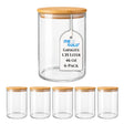 Borosilicate Glass Storage Canisters with Bamboo Lids - Airtight Pantry Jars for Flour, Sugar, Rice, Pasta, Coffee & Candles - Clear Kitchen Containers ICE N COLD®