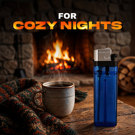 Solar Lite® Clear Lighters | 50ct | Bonus Free 5-Pack lighters Included with Every 50pk Purchase. ICE N COLD®