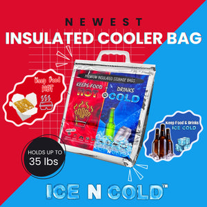 ICE N COLD® Medium Insulated Hot & Cold Bags 80pk - Also Available in Various Counts Ice N Cold®