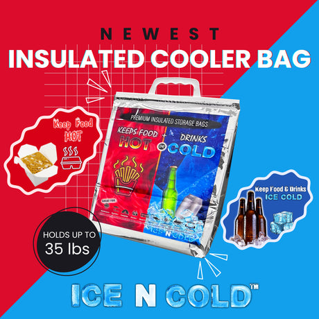 ICE N COLD® Medium Insulated Hot & Cold Bags 80pk - Also Available in Various Counts Ice N Cold®