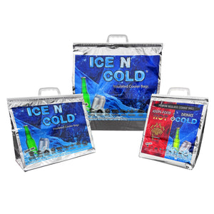 ICE N COLD® Medium Hot & Cold Insulated Cooler Bags - Thermal Bags holds up to 30 lbs - Available in multiple quantities