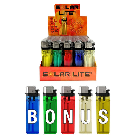 Disposable Lighters (50pk to 1000pk) | Solar Lite® | Bonus 5pk on 50, 100 & 200 ICE N COLD®