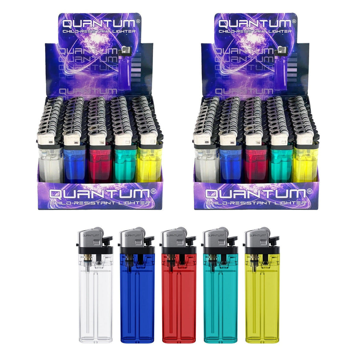 Disposable Lighters (50pk to 1000pk) | QUANTUM® | Bonus 5pk on 50 & 100 ICE N COLD®