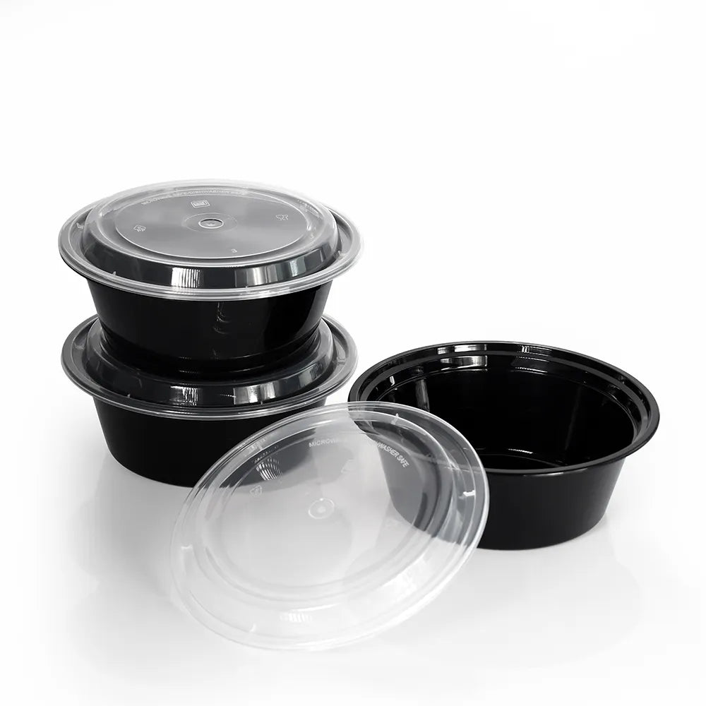 Take Out Containers with Lid - Round - 38oz (50-Pack)