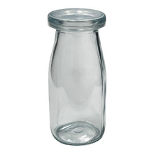 Load image into Gallery viewer, 6.76 oz / 200ml Vintage Glass Bottle with Leakproof Clear Lid, Reusable &amp; Eco-Friendly – Ideal for Milk, Juices, Smoothies, Infused Water, BPA-Free Glass Bottle
