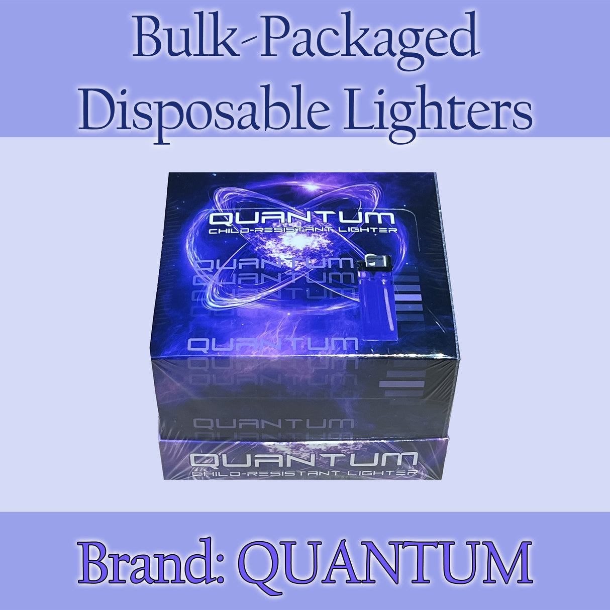 Quantum® Clear Lighters | 50ct | Bonus Free 5-Pack lighters Included with Every 50pk Purchase.