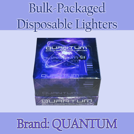 Quantum® Clear Lighters | 50ct | Bonus Free 5-Pack lighters Included with Every 50pk Purchase.