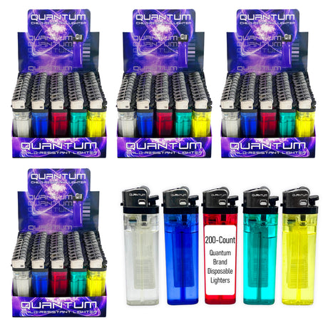 Quantum® Clear Lighters | 50ct | Bonus Free 5-Pack lighters Included with Every 50pk Purchase.