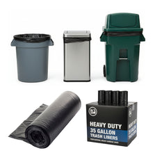 Load image into Gallery viewer, 33-Gallon Trash Bags, 33&quot; x 40&quot;, Black, (100 Bags)
