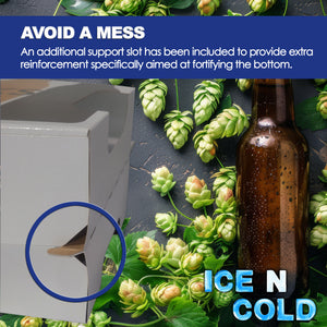 6pk Cardboard Carrier (Die-Cut Crate Design) | Holds 6pk 12oz Bottles