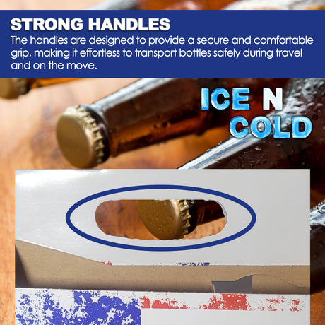 6pk Cardboard Carrier (Die-Cut Crate Design) | Holds 6pk 12oz Bottles