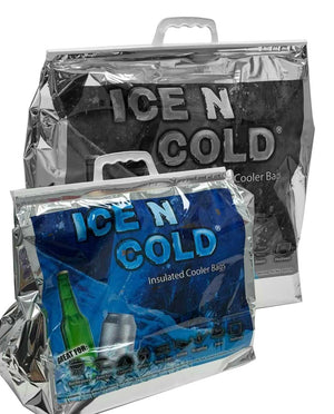 ICE N COLD® Large Insulated Cooler Bags - Thermal Bags holds up to 35 lbs - Available in multiple quantities