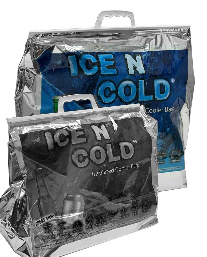 ICE N COLD XL Insulated Cooler Bags - Thermal Bags holds up to 40 lbs - Available in multiple quantities