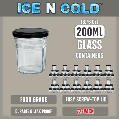 Multi-Use Glass Jars with Leakproof Clear Lid, Reusable & Eco-Friendly – Ideal for Jams, Sauces, Spices; Lead -Free and BPA-Free Glass Bottle
