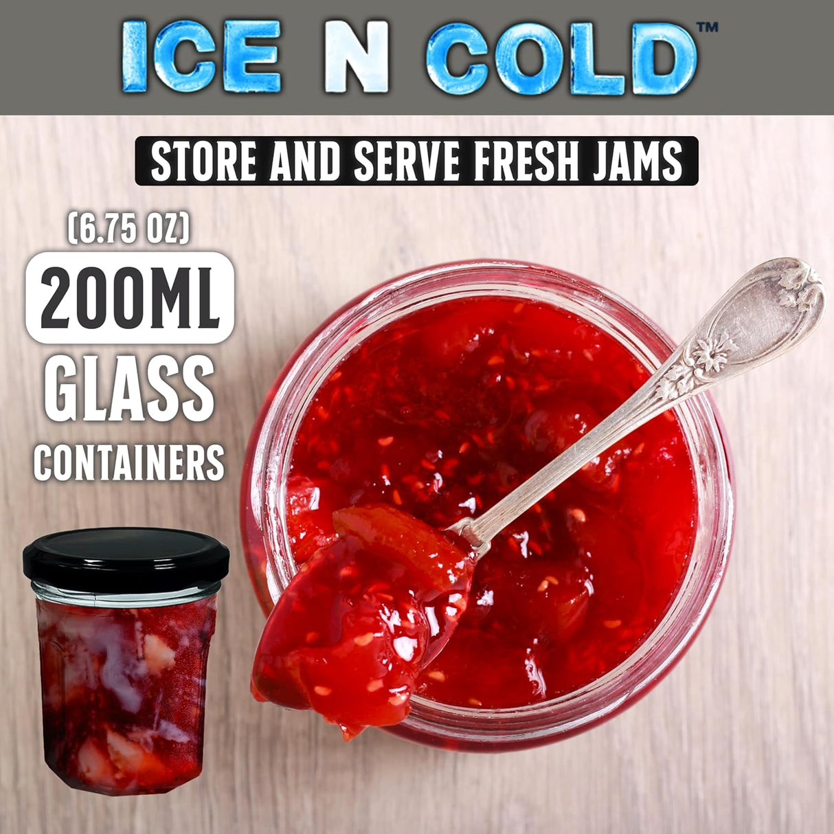 Multi-Use Glass Jars with Leakproof Clear Lid, Reusable & Eco-Friendly – Ideal for Jams, Sauces, Spices; Lead -Free and BPA-Free Glass Bottle