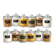 Glass Jar with Airtight Lid - Chalkboard Label & Chalk - Large Clear Kitchen Counter Jar for Cookies, Candy, Snacks, Dog Treats, Flour & Sugar Storage ICE N COLD®