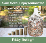 Oversized XL Glass Swear Jar with Lid, 5.2 Liter Money Saving Bank for Adults, Coin Collection Container (X-Large)