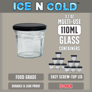 Multi-Use Glass Jars with Leakproof Clear Lid, Reusable & Eco-Friendly – Ideal for Jams, Sauces, Spices; Lead -Free and BPA-Free Glass Bottle