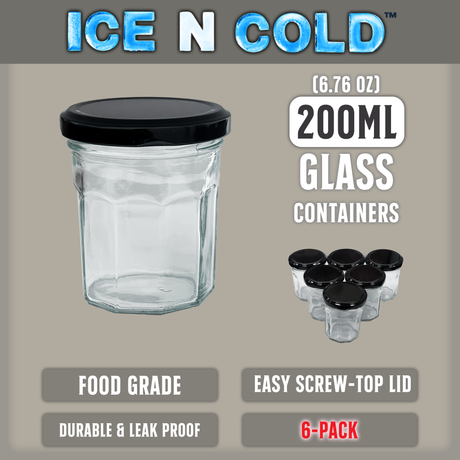 Multi-Use Glass Jars with Leakproof Clear Lid, Reusable & Eco-Friendly – Ideal for Jams, Sauces, Spices; Lead -Free and BPA-Free Glass Bottle