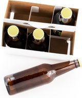 6pk Cardboard Bottle Holder White| Fits 12-16oz bottles