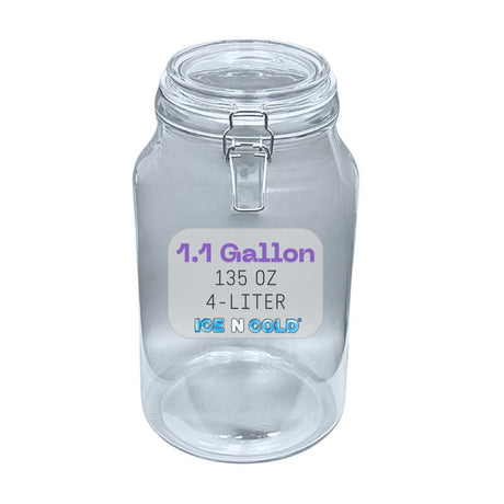 Airtight Glass Storage Jars with Clamp Lid – Food Storage Containers with Rubber Gasket Seal – Pantry & Kitchen Canisters for Dry Goods, Coffee, Sugar, Pasta – 0.4L to 4L Sizes