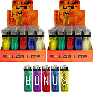 Solar/Solar Lite® Clear Lighters | 1000ct | Bonus FREE 50pk included with 1000ct Lighters