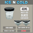 Multi-Use Glass Jars with Leakproof Clear Lid, Reusable & Eco-Friendly – Ideal for Jams, Sauces, Spices; Lead -Free and BPA-Free Glass Bottle ICE N COLD®