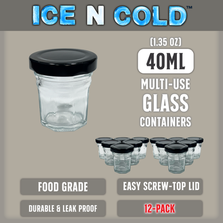 Multi-Use Glass Jars with Leakproof Clear Lid, Reusable & Eco-Friendly – Ideal for Jams, Sauces, Spices; Lead -Free and BPA-Free Glass Bottle