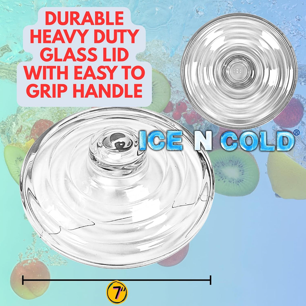Aguas Frescas 5 Gallon Glass Juice Jug Container with Lid (19 Liters, 642 oz)
