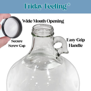 Oversized XL Glass Swear Jar with Lid, 5.2 Liter Money Saving Bank for Adults, Coin Collection Container (X-Large)