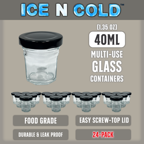 Multi-Use Glass Jars with Leakproof Clear Lid, Reusable & Eco-Friendly – Ideal for Jams, Sauces, Spices; Lead -Free and BPA-Free Glass Bottle