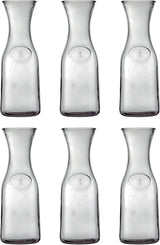 1-Liter Glass Carafe (33.8 oz / ~0.26 Gal) – Wide Mouth Water, Juice, Wine and Drink Jug, Clear Durable Glass