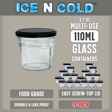 Multi-Use Glass Jars with Leakproof Clear Lid, Reusable & Eco-Friendly – Ideal for Jams, Sauces, Spices; Lead -Free and BPA-Free Glass Bottle