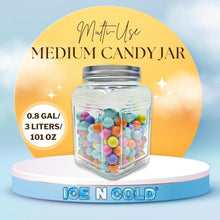 Load image into Gallery viewer, 3-Liter Glass Storage Jar – 0.79 Gallon, 101 Oz, with Brushed Aluminum Lid
