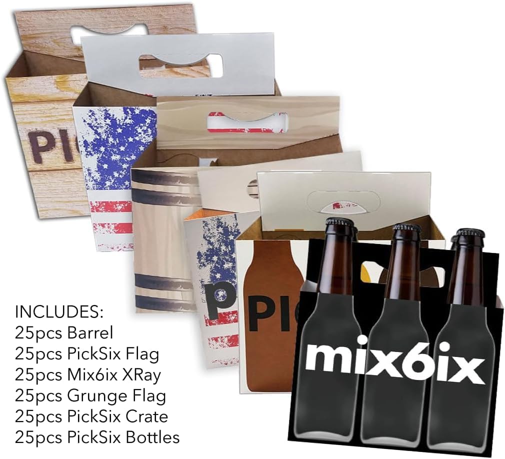 6pk Cardboard Carrier | 12 oz Bottle Carrier | Variety Pack