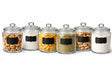 Glass Jar with Airtight Lid - Chalkboard Label & Chalk - Large Clear Kitchen Counter Jar for Cookies, Candy, Snacks, Dog Treats, Flour & Sugar Storage ICE N COLD®